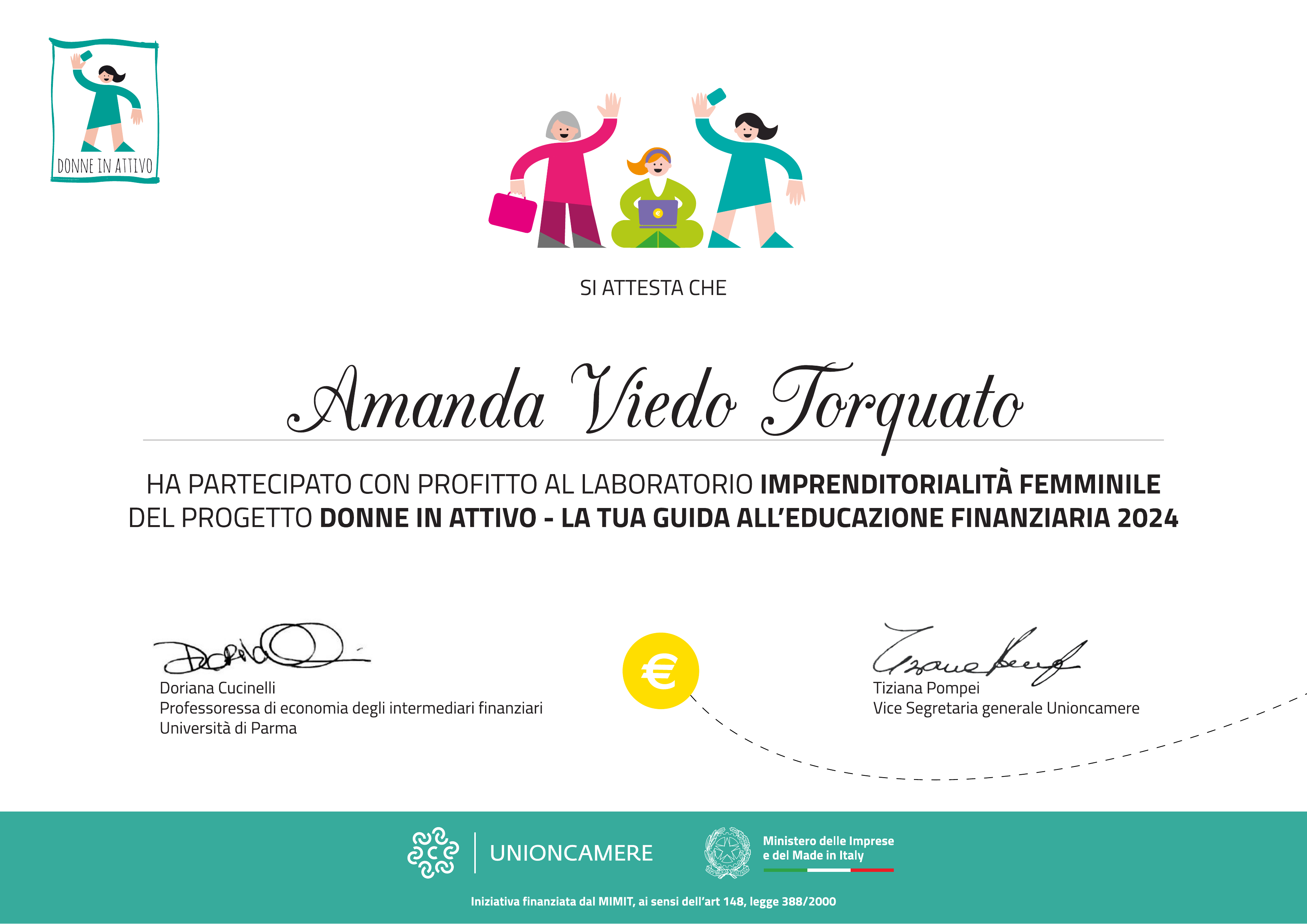 Certificado Donne in Attivo 2024 — Método Innova Donna